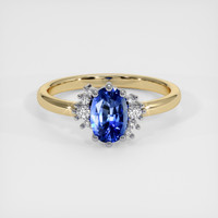 1.15 Ct. Bi Color Sapphire Ring, 14K White & Yellow 1