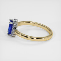 1.15 Ct. Bi Color Sapphire Ring, 14K White & Yellow 4