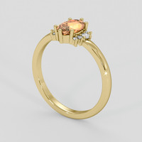 1.28 Ct. Yellowish Orange Precious Topaz Ring, 10K Yellow Gold 2