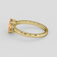 1.28 Ct. Yellowish Orange Precious Topaz Ring, 10K Yellow Gold 4