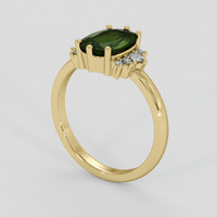1.85 Ct. Green Sapphire Ring, 10K Yellow Gold 2