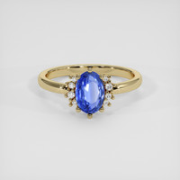1.14 Ct. Blue Sapphire Ring, 10K Yellow Gold 1