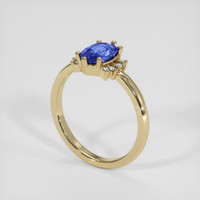 1.14 Ct. Blue Sapphire Ring, 10K Yellow Gold 2