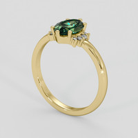 1.29 Ct. Yellowish Green Sapphire Ring, 10K Yellow Gold 2