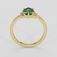 1.29 Ct. Yellowish Green Sapphire Ring, 10K Yellow Gold 3