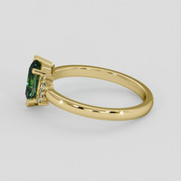 1.29 Ct. Yellowish Green Sapphire Ring, 10K Yellow Gold 4