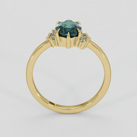 1.67 Ct. Bluish Green Sapphire Ring, 10K Yellow Gold 3
