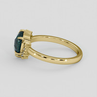 1.67 Ct. Bluish Green Sapphire Ring, 10K Yellow Gold 4