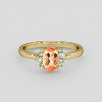 1.28 Ct. Yellowish Orange Precious Topaz Ring, 14K Yellow Gold 1