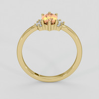 1.28 Ct. Yellowish Orange Precious Topaz Ring, 14K Yellow Gold 3