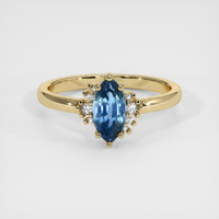 0.86 Ct. Sapphire Ring, 14K Yellow Gold 1
