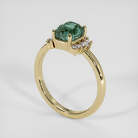 2.02 Ct. Bluish Green Sapphire Ring, 14K Yellow Gold 2