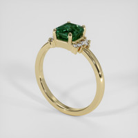 1.59 Ct. Bluish Green Sapphire Ring, 14K Yellow Gold 2