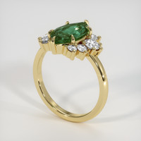 2.33 Ct. Green Sapphire Ring, 14K Yellow Gold 2