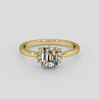 1.34 Ct. Bi Color Sapphire Ring, 14K Yellow Gold 1