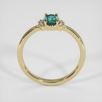 0.46 Ct. Bluish Green Sapphire Ring, 14K Yellow Gold 3