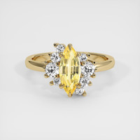 1.33 Ct. Yellow Sapphire Ring, 14K Yellow Gold 1