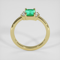 0.84 Ct. Emerald Ring, 18K Yellow Gold 3