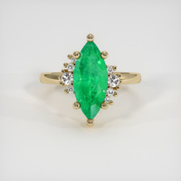 2.39 Ct. Emerald Ring, 18K Yellow Gold 1