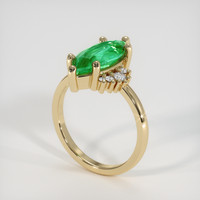 2.39 Ct. Emerald Ring, 18K Yellow Gold 2