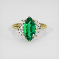 1.94 Ct. Emerald Ring, 18K Yellow Gold 1