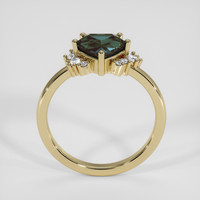 1.55 Ct. Bluish Green Sapphire Ring, 18K Yellow Gold 3