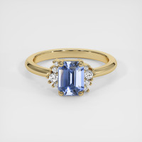 1.56 Ct. Blue Sapphire Ring, 18K Yellow Gold 1