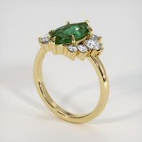 2.33 Ct. Green Sapphire Ring, 18K Yellow Gold 2