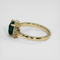 1.69 Ct. Bluish Green Sapphire Ring, 18K Yellow Gold 4