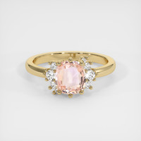 1.58 Ct. Padparadscha Sapphire Ring, 18K Yellow Gold 1