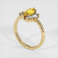 1.33 Ct. Yellow Sapphire Ring, 18K Yellow Gold 2