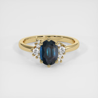 1.07 Ct. Sapphire Ring, 18K Yellow Gold 1