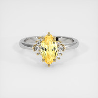 2.11 Ct. Yellow Sapphire Ring, 18K Yellow & White 1