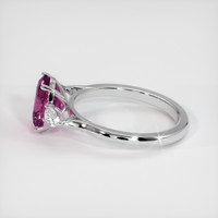 2.40 Ct. Pinkish Purple Sapphire Ring, Platinum 950 4