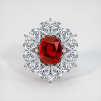 4.10 Ct. Ruby Ring, Platinum 950 1