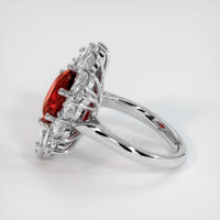 4.10 Ct. Ruby Ring, Platinum 950 4