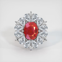 4.26 Ct. Ruby Ring, Platinum 950 1