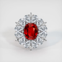 3.62 Ct. Ruby Ring, Platinum 950 1