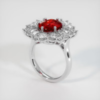 3.62 Ct. Ruby Ring, Platinum 950 2