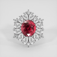 5.15 Ct. Padparadscha Sapphire Ring, Platinum 950 1