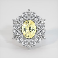3.25 Ct. Yellow Sapphire Ring, Platinum 950 1
