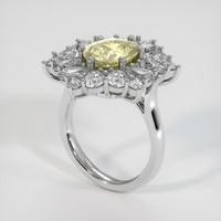 3.25 Ct. Yellow Sapphire Ring, Platinum 950 2