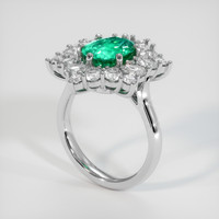 3.45 Ct. Emerald Ring, Platinum 950 2