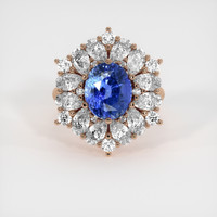 3.49 Ct. Sapphire Ring, 14K Rose Gold 1