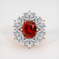 4.10 Ct. Ruby Ring, 14K Rose Gold 1