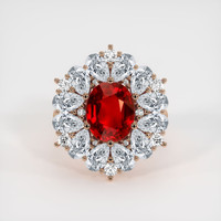 3.62 Ct. Ruby Ring, 14K Rose Gold 1