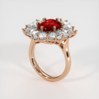 3.62 Ct. Ruby Ring, 14K Rose Gold 2