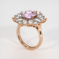 3.22 Ct. Pinkish Purple Sapphire Ring, 14K Rose Gold 2