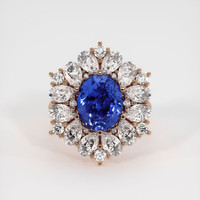 5.58 Ct. Sapphire Ring, 18K Rose Gold 1