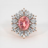 4.50 Ct. Sapphire Ring, 18K Rose Gold 1
